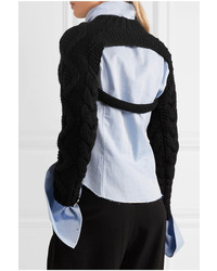 schwarzer Strick Strickpullover von DKNY