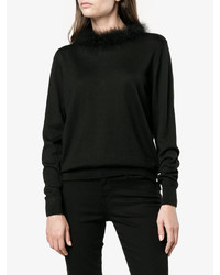 schwarzer Strick Wollpullover von Simone Rocha