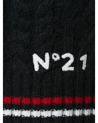 schwarzer Strick Wollpullover von No.21