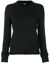 schwarzer Strick Wollpullover von Rochas