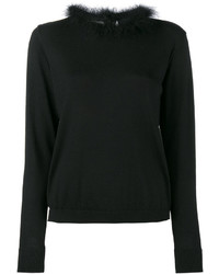 schwarzer Strick Wollpullover von Simone Rocha