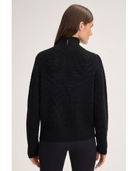 schwarzer Strick Wollpullover von windsor.