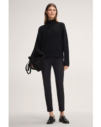 schwarzer Strick Wollpullover von windsor.
