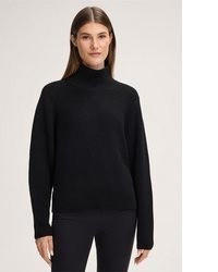schwarzer Strick Wollpullover von windsor.