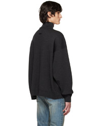 schwarzer Strick Wollrollkragenpullover von Fear Of God