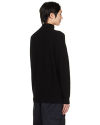 schwarzer Strick Wollrollkragenpullover von Engineered Garments