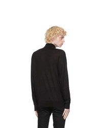 schwarzer Strick Wollrollkragenpullover von Givenchy