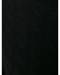 schwarzer Strick Wollrollkragenpullover von MSGM
