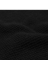 schwarzer Strick Wollrollkragenpullover von Sacai