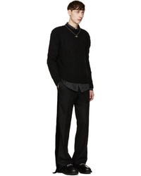 schwarzer Strickpullover von Alexander McQueen