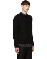 schwarzer Strickpullover von Alexander McQueen