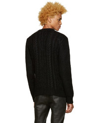 schwarzer Strickpullover von Balmain