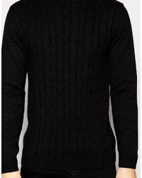 schwarzer Strickpullover von Asos