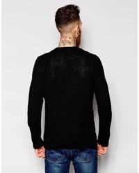 schwarzer Strickpullover von Asos