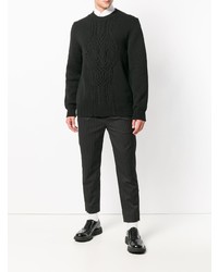 schwarzer Strickpullover von Alexander McQueen