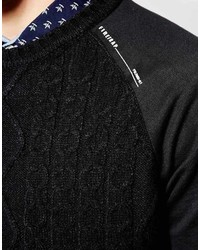 schwarzer Strickpullover von Firetrap