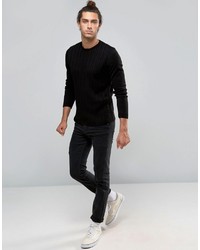 schwarzer Strickpullover von Asos