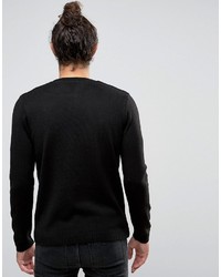 schwarzer Strickpullover von Asos