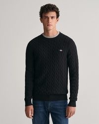 schwarzer Strickpullover von Gant