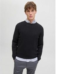 schwarzer Strickpullover von Jack & Jones