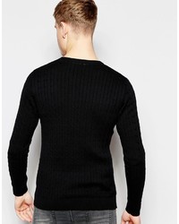 schwarzer Strickpullover von Jack and Jones