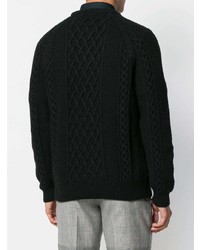 schwarzer Strickpullover von Alexander McQueen