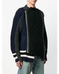 schwarzer Strickpullover von Sacai