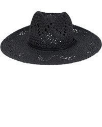 schwarzer Strohhut von styleBREAKER