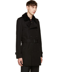 schwarzer Trenchcoat von Burberry