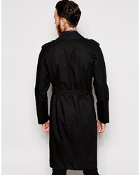 schwarzer Trenchcoat von Asos