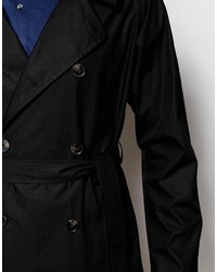 schwarzer Trenchcoat von Asos