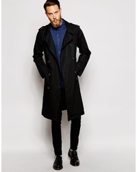 schwarzer Trenchcoat von Asos