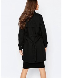 schwarzer Trenchcoat