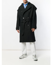 schwarzer Trenchcoat von Raf Simons