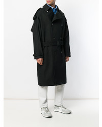 schwarzer Trenchcoat von Raf Simons