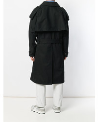 schwarzer Trenchcoat von Raf Simons