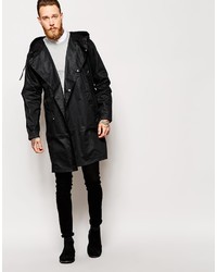 schwarzer Trenchcoat von Weekday