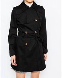 schwarzer Trenchcoat von Asos