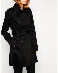 schwarzer Trenchcoat von Asos