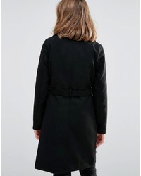 schwarzer Trenchcoat