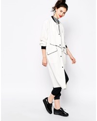 schwarzer Trenchcoat von Monki