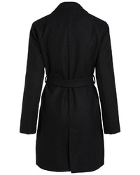 schwarzer Trenchcoat von Pieces