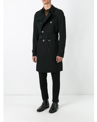 schwarzer Trenchcoat von Burberry