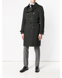 schwarzer Trenchcoat von Corneliani