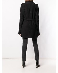 schwarzer Trenchcoat von Ann Demeulemeester