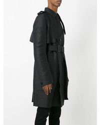 schwarzer Trenchcoat von Rick Owens