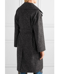 schwarzer Tweed Mantel von Kenzo