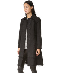 schwarzer Tweed Mantel von Rebecca Taylor