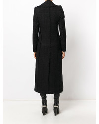 schwarzer Tweed Mantel von Alexander McQueen