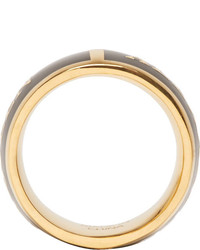 schwarzer und goldener Ring von Alexander McQueen